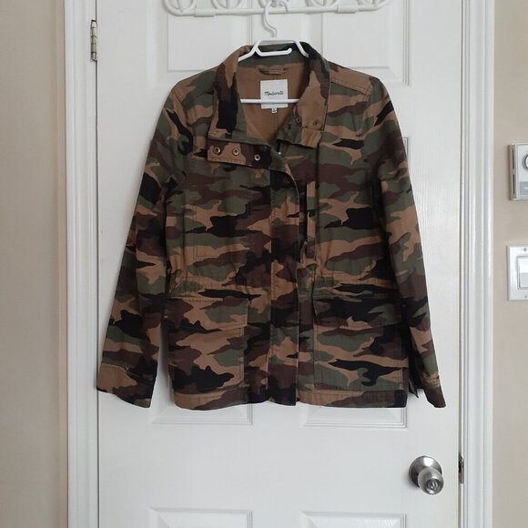Madewell Women's Size XL Camo Dispatch Canvas Military Jacket - Picture 2 of 14